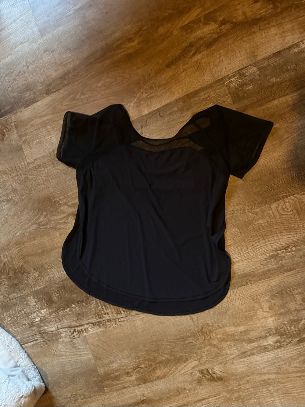 lululemon athletica Black Short-Sleeve Mesh Accent Top